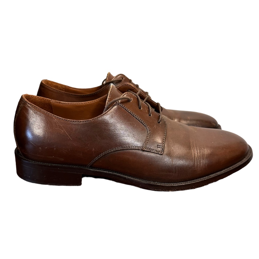 Bostonian Brown Leather Lace Up Oxfords, Size 8.5